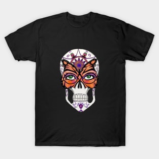 Female Sugar Skull Monarch Butterfly T-Shirt